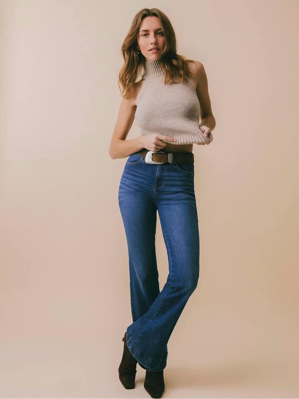 Classic High-Rise Flared Jeans in Blue